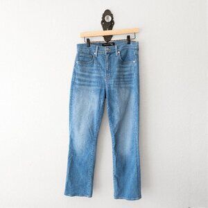 Veronica Beard Carly Kick Flare Jeans 29 High Rise Light Wash Made USA